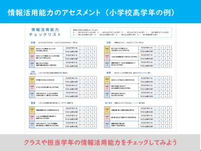 情報活力能力のアセスメント（小学校高学年の例）